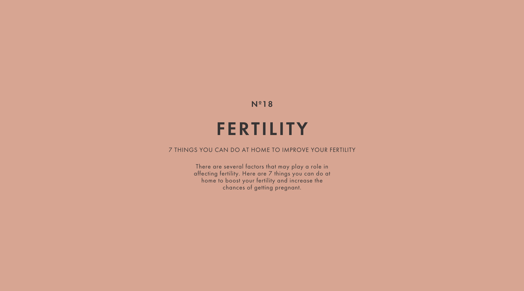 Boost Fertility I 7 things you can do at home to improve your fertility