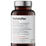 holisticHer Fertility supplement for women with vegan DHA omega-3 and fertility-supporting nutrients
